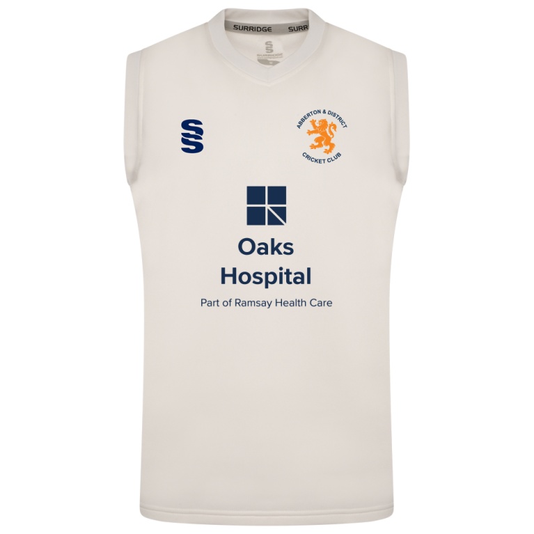 ABBERTON AND DISTRICT CC BLAST SLEEVELESS SWEATER - Ivory