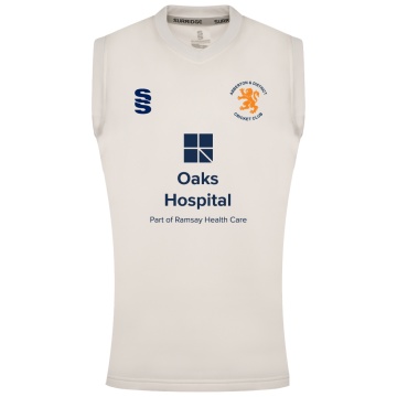 ABBERTON AND DISTRICT CC BLAST SLEEVELESS WOMENS SWEATER - Ivory