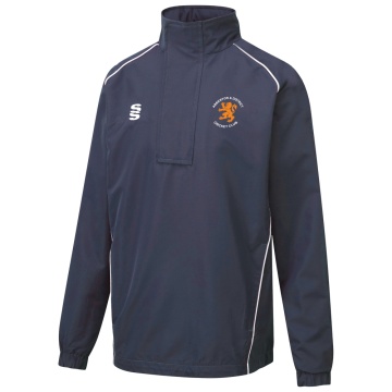 ABBERTON AND DISTRICT CC Dual Curve 1/4 Zip Rain Jacket : Navy