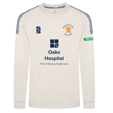 ABBERTON AND DISTRICT CC BLAST LONG SLEEVE SWEATER - Ivory