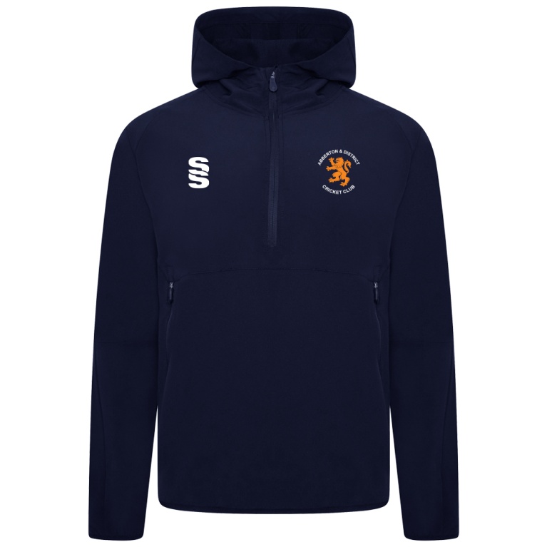 ABBERTON AND DISTRICT CC Dual Elite 1/4 Zip Hoody / Rain Jacket : Navy