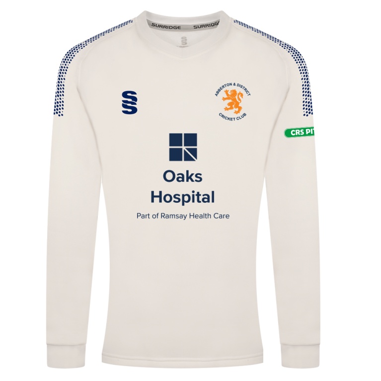 ABBERTON AND DISTRICT CC BLAST LONG SLEEVE WOMEN'S SWEATER - Ivory